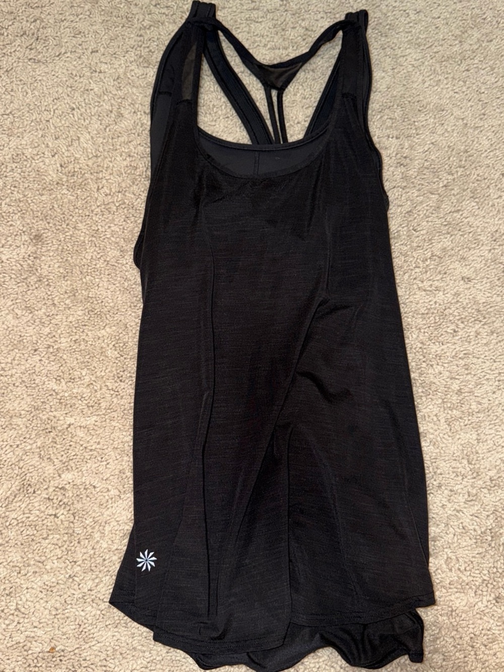 Women's Black Athletic Tank with Star Logo